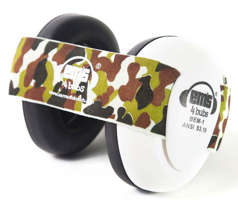 Em's 4 Bubs Baby Earmuffs Army Camo Ems for Kids Earmuffs