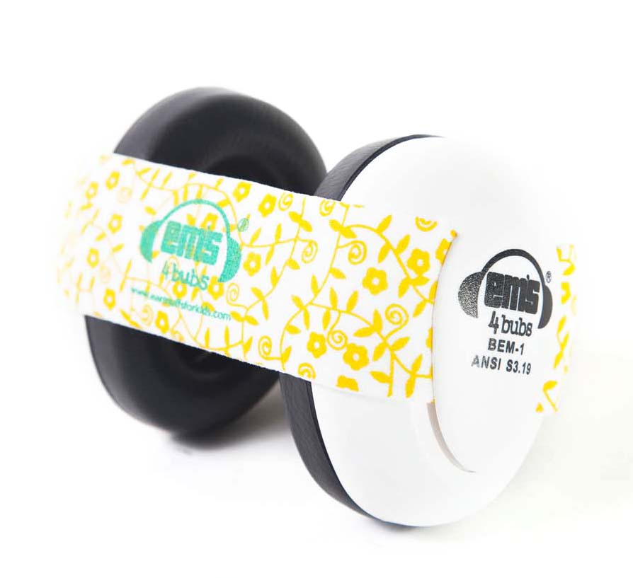 Em's 4 Bubs Lemon Floral Ems for Kids Earmuffs