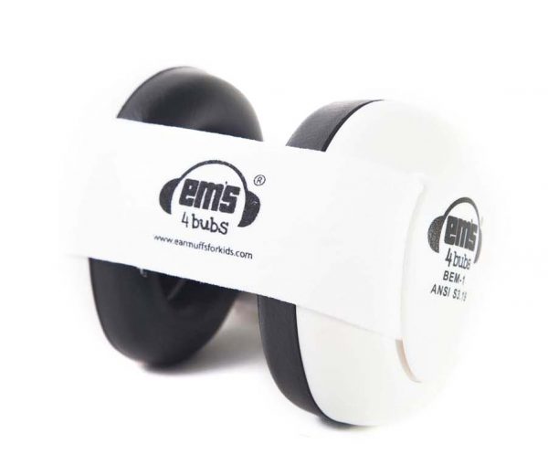 Em’s 4 Bubs Baby Earmuffs White Ems for Kids Earmuffs
