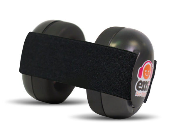 Ems for Kids Baby Earmuffs - Black with Black Headband