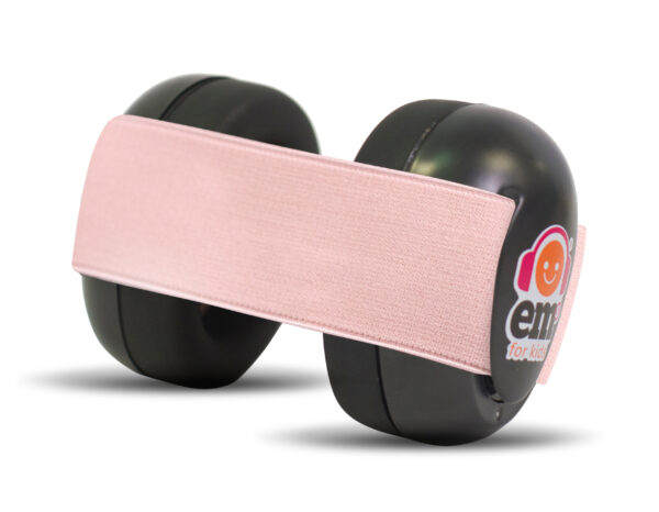 Ems for Kids Baby Earmuffs - Black with Coral