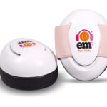 Ems for Kids Baby Earmuffs - White with Coral