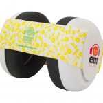 Ems for Kids Baby Earmuffs - White with Lemon Floral Headband