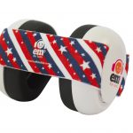 Ems for Kids Baby Earmuffs - White with StarsnStripes