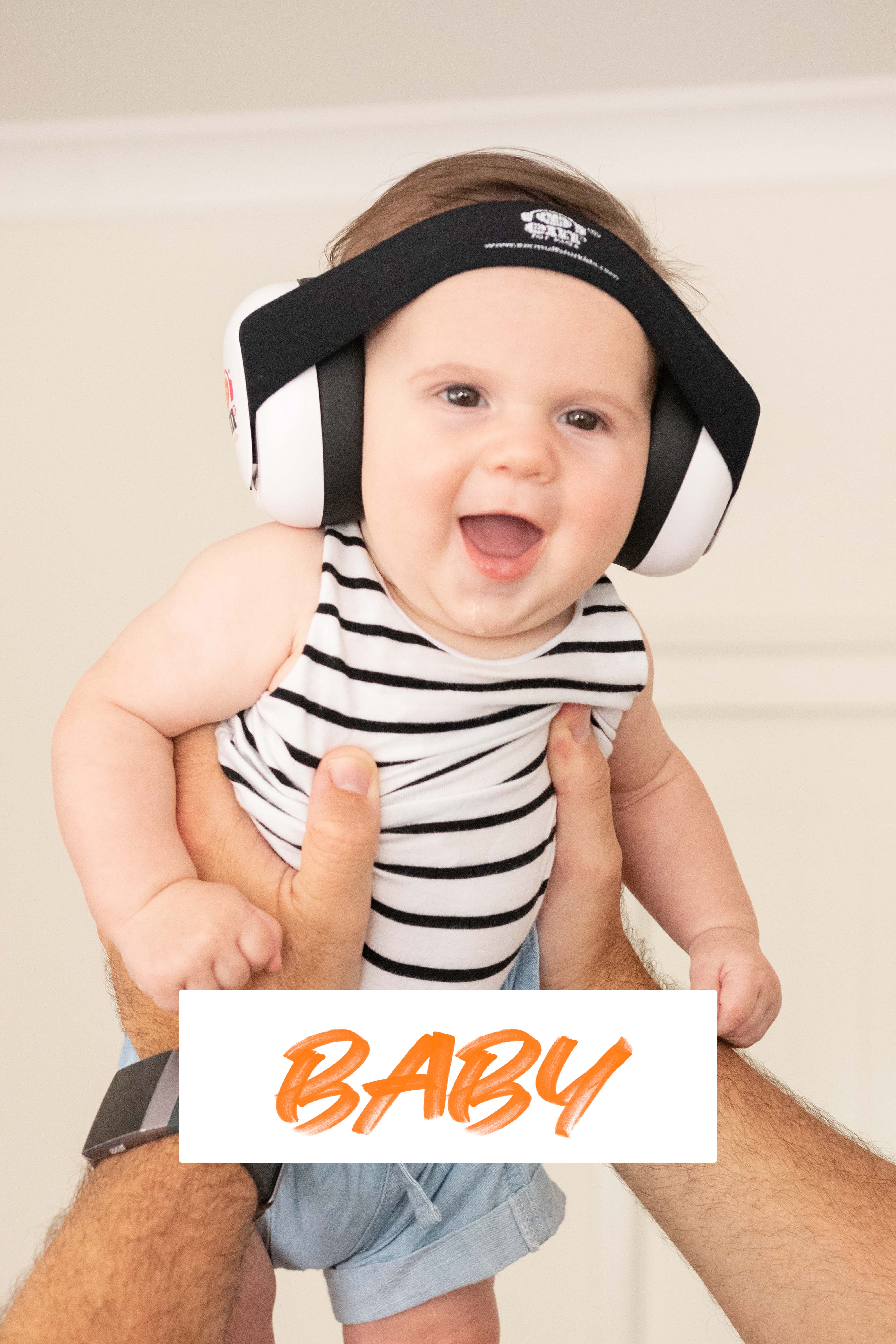 Emsforkids - Casque Antibruit pour Bébé EMS 4 kids, Coque Noire, Bandeau  Bleu et Blanc - Radio, lecteur CD/MP3 enfant - Rue du Commerce